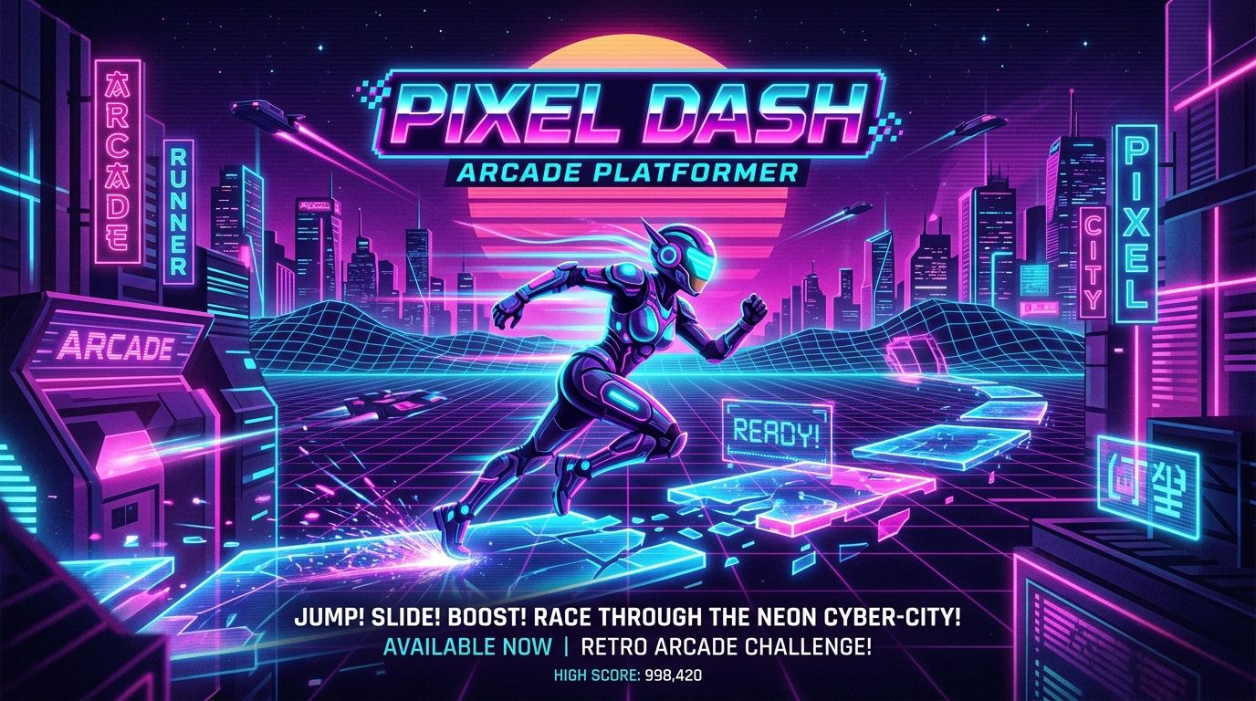 Pixel Dash Banner
